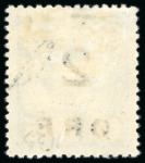 Stamp of Faroe Islands 1919 2öre on 5öre green mint o.g.
