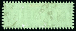 Stamp of Finland 1866-67 8p black on ordinary yellow-green paper, roulette II, in used strip of three