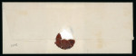 1856, 10kop dark carmine (1856 printing), octagonally cut with good to large margins, tied to 22.6.1856 cover to Russia