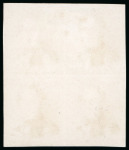 Stamp of Belgium 1819, 20c black plate proof on thick paper in block of four
