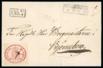 Stamp of Finland 1856, 10k carmine-red on wove paper, large even margins, on cover to Björneborg