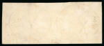 Stamp of Finland 1856, 10k red-carmine on narrow laid-paper in used pair