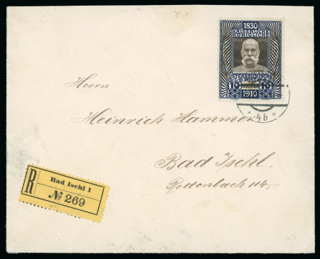 1910 (Aug 18th), First Day Cover, sent registered from