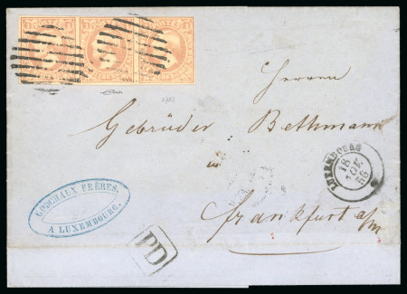 1856 (Nov 18th), Cover sent to Frankfurt, franked with