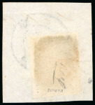1855, 1/4r on 2r carmine, type I, on piece