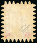 1867, Three examples of the 1m yellow-brown type III,