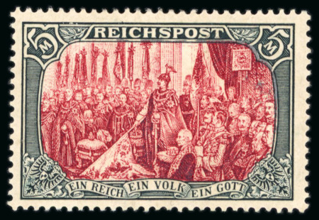 1900, 5m green-black and brownish-carmine, type IV,