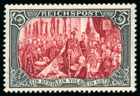 1900, 5m green-black and brownish-carmine, type IV,