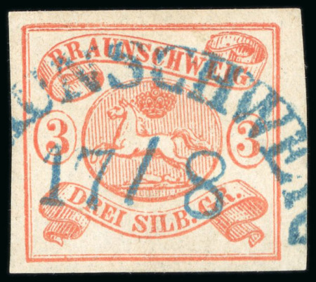 Stamp of German States » Brunswick 1852, 3sgr orange-red, used
