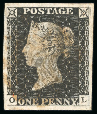 Stamp of Great Britain » 1840 1d Black and 1d Red plates 1a to 11 1840 1d. black, OL, Pl. 2, large margins all round,