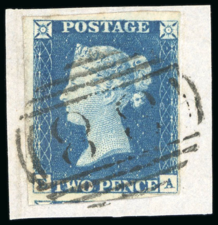 Stamp of Great Britain » 1840 2d Blue (ordered by plate number) 1840 2d. blue, EA, Pl. 1, good to very large margins