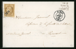 Stamp of France » Type Cérès de 1849-1850 1850, Cérès non dentelé 10 centimes bistre-jaune,