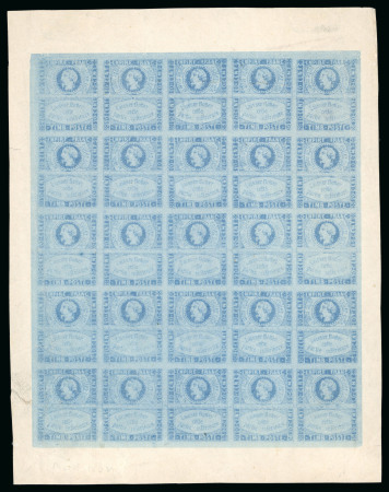 Stamp of France » Empire 1853-1862 1850, Projet Morel, Petit feuillet complet de 25 exemplaires