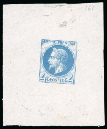Stamp of France » Empire Lauré 1863, Épreuve sur petit feuillet en papier de Chine,