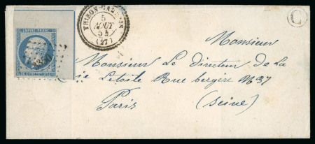 Stamp of France » Empire 1853-1862 1854, Lettre à destination de Paris, affranchissement