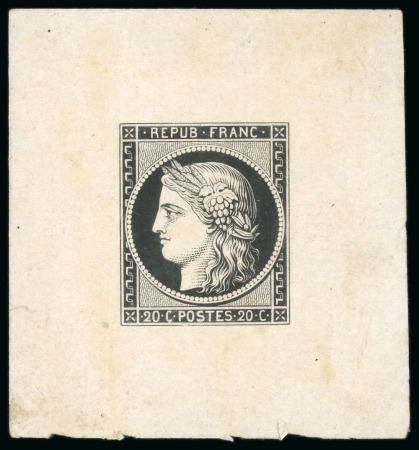 Stamp of France » Type Cérès de 1849-1850 1849, Exceptionnelle épreuve Cérès non dentelé