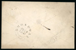 1847 (Jul 28) 1d pink postal stationery envelope sent registered from London 
