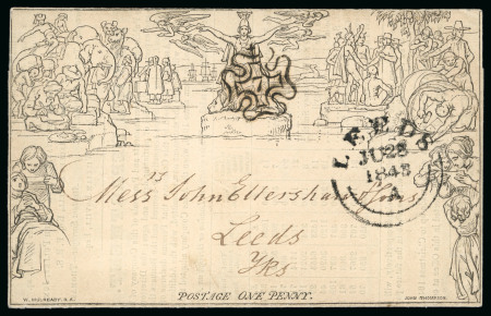 1840 1d. advertising letter sheet (forme 5 A23), with