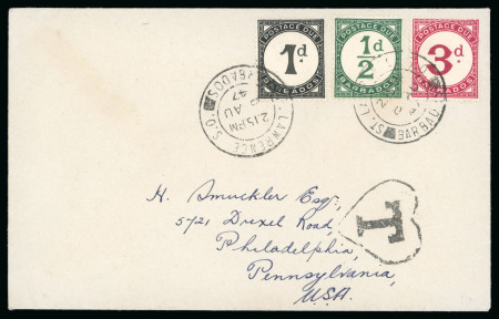 1900-1965, Collection of postage dues on and off cover