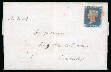 Stamp of Great Britain » 1840 2d Blue (ordered by plate number) 1840 2d. blue,  Pl. 1, BI, good to very large margins