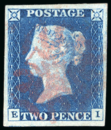 Stamp of Great Britain » 1840 2d Blue (ordered by plate number) 1840 2d. blue,  Pl. 1, EI, good to very large margins