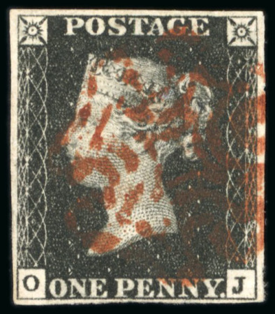 Stamp of Great Britain » 1840 1d Black and 1d Red plates 1a to 11 1840 1d. black, Pl. 7, OJ, good margins all round neatly