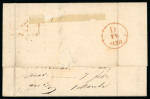 1838 (Jan 1) Entire from St. Thomas to London, rated "2/2" with framed "PACKET LETTER" hs