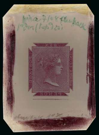 Stamp of Sierra Leone Sierra Leone - 1861-72, 6d violet, the only cliché on celluloid recorded