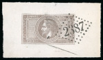 Monaco - 1863-72, France used with Gros Chiffre "2387", group of five items