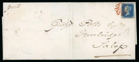Stamp of Great Britain » 1840 2d Blue (ordered by plate number) 1840 2d. blue, pl. 1, TA, large to enormous margins