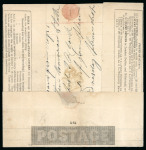 1840 (May 11) 1d Mulready lettersheet, stereo A64, sent locally in London,