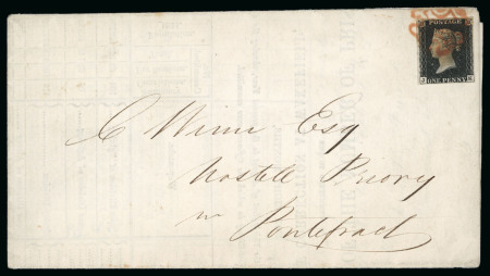 Stamp of Great Britain » 1840 1d Black and 1d Red plates 1a to 11 1840 1d. black, pl. 4, JK, good to large margins, used