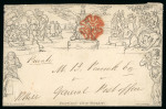Stamp of Great Britain » 1840 Mulreadys & Caricatures 1840 1d. Mulready envelope, stereo A139, addressed