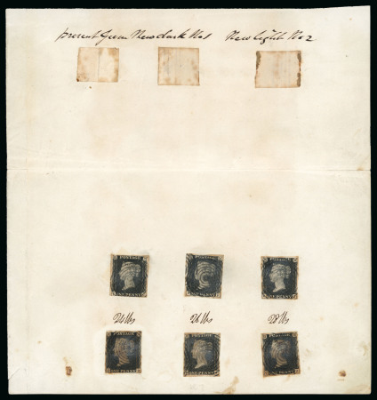 1840 (June) Pape, Gum and Cancellation trials