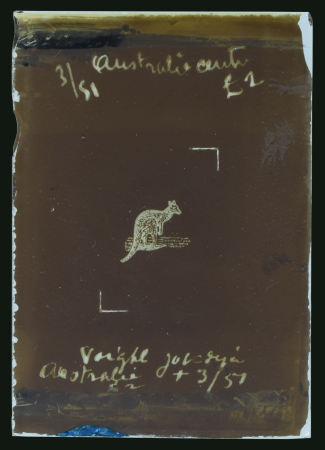 Australia - 1913 Kangaroo £2, negative glass support