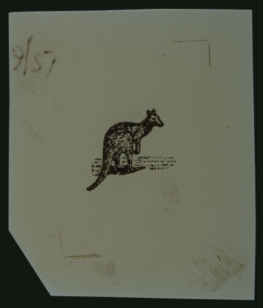 Stamp of Australia Australia - 1913 Kangaroo £2, cliché on celluloid