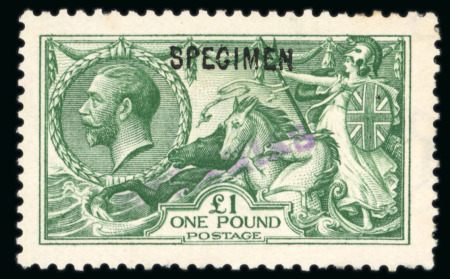 Stamp of Great Britain » King George V » 1913-19 Seahorse Issues 1913 Waterlow 2s6d deep sepia brown, 5s rose carmine,