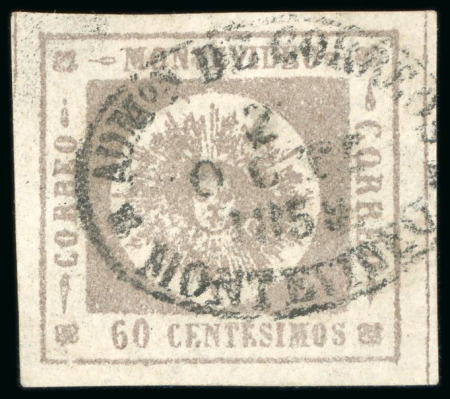 Uruguay - 1858-62 "Suns" Issues, the astonishing collection of 78 items