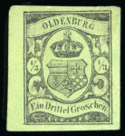 German States, Oldenburg - 1855-61 Issues, the sensational assembly of about 190 items