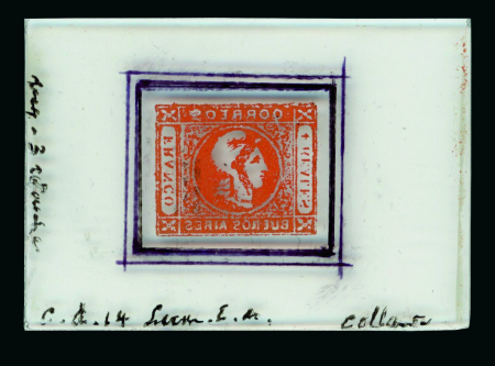 Stamp of Argentina » Buenos Aires Argentina, Buenos Aires - 1859 "Cabecitas" - "Liberty Head" 4r, group of 12 items