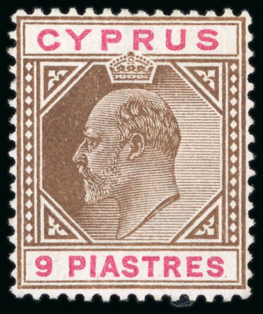 Cyprus - 1903 9pi & 18p, three examples signed by Sperati