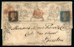1840 (May 29) 1d. Mulready letter sheet, A65, from