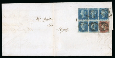 Stamp of Great Britain » 1841 2d Blue 1849 (May 9) entire letter from London to Cardiff,