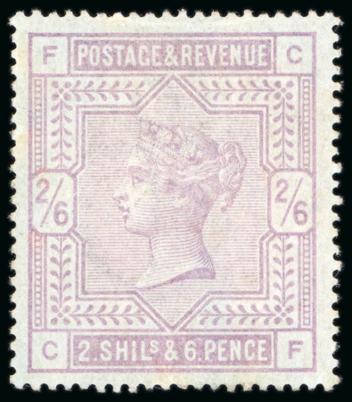 Stamp of Great Britain » 1855-1900 Surface Printed » 1883-84 & 1888 High Values 1883-84 2/6d. Lilac, CF, on blued paper mint