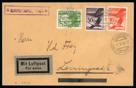 Stamp of Austria » Austria Collections and Lots  1928 (May 1) First flight envelope Vienna to Leningrad,