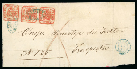 1862 Two examples of the 6par red including a large