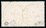 1869, Empire Lauré 5 francs avec oblitération cachet