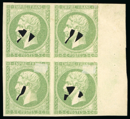 Stamp of France » Empire 1853-1862 1853-1860, Essais de superposition, Empire non dentelé