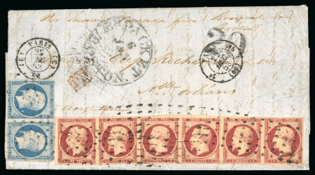 Stamp of France » Empire 1853-1862 1853, Lettre pour la Nouvelle Orléans transportée