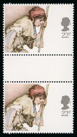 Stamp of Great Britain » Queen Elizabeth II 1984 Christmas 22p pale cream, grey-black, olive-yellow,